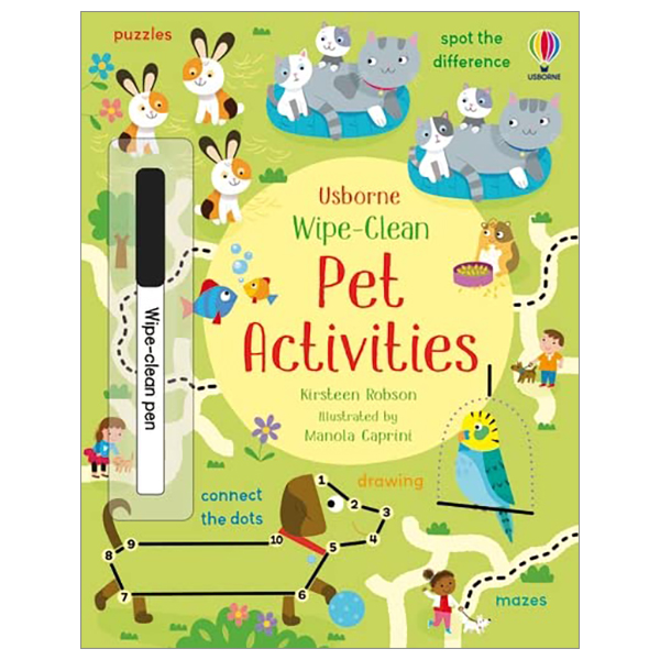 wipe-clean pet activities