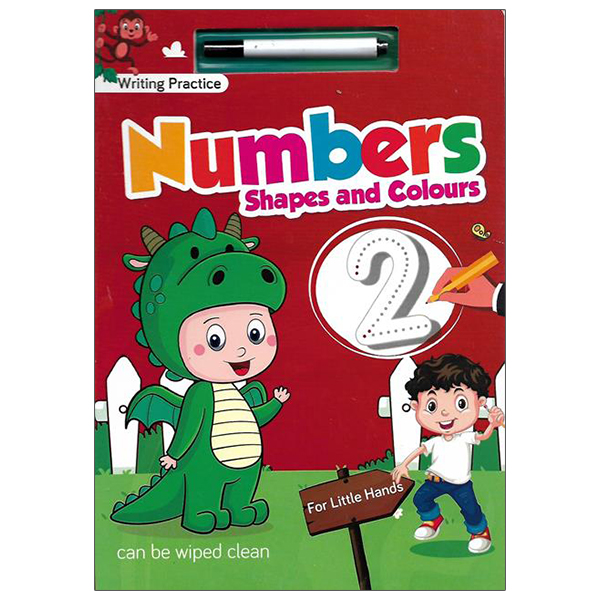 writing practice: numbers, shapes and colours